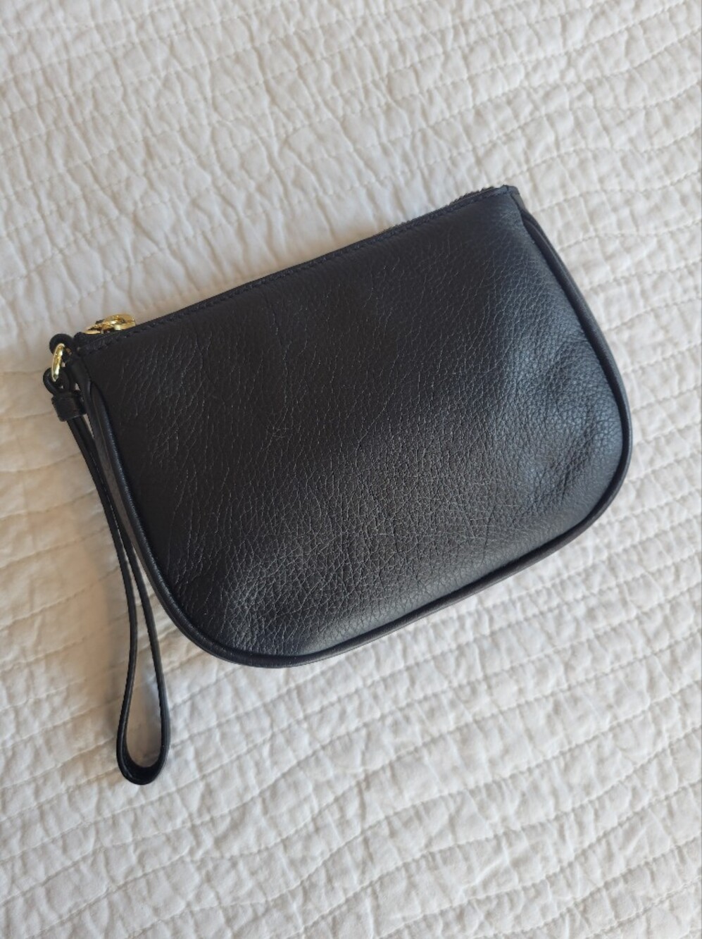 Talbots Black Leather Clutch